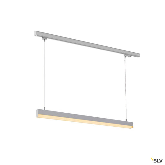 SLV SIGHT TRACK , silbergrau, 3000K, 40W, inkl. 3P.-Adapter