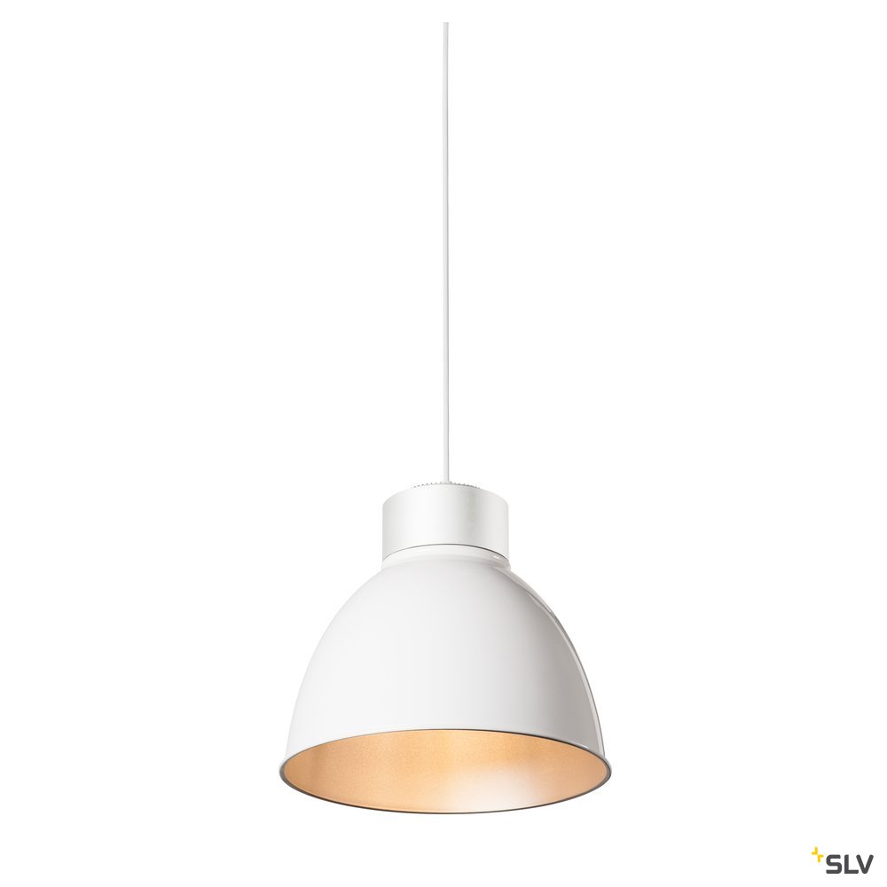 SLV PARA DOME E27, PD, Indoor Pendelleuchte, weiß, max. 150W