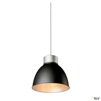 SLV PARA DOME E27, PD, Indoor Pendelleuchte, silber, max. 150W