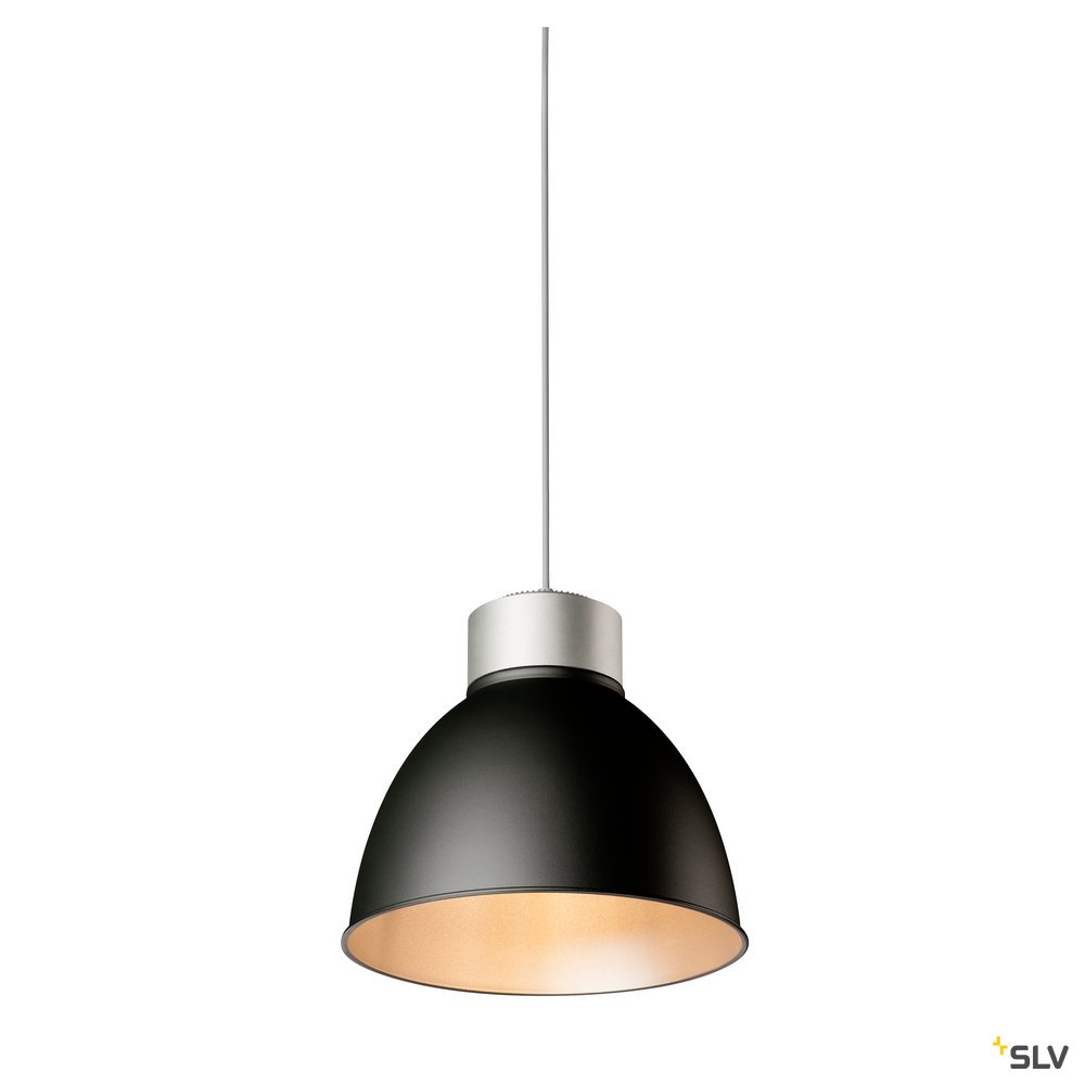 SLV PARA DOME E27, Aluminiumreflektor, schwarz