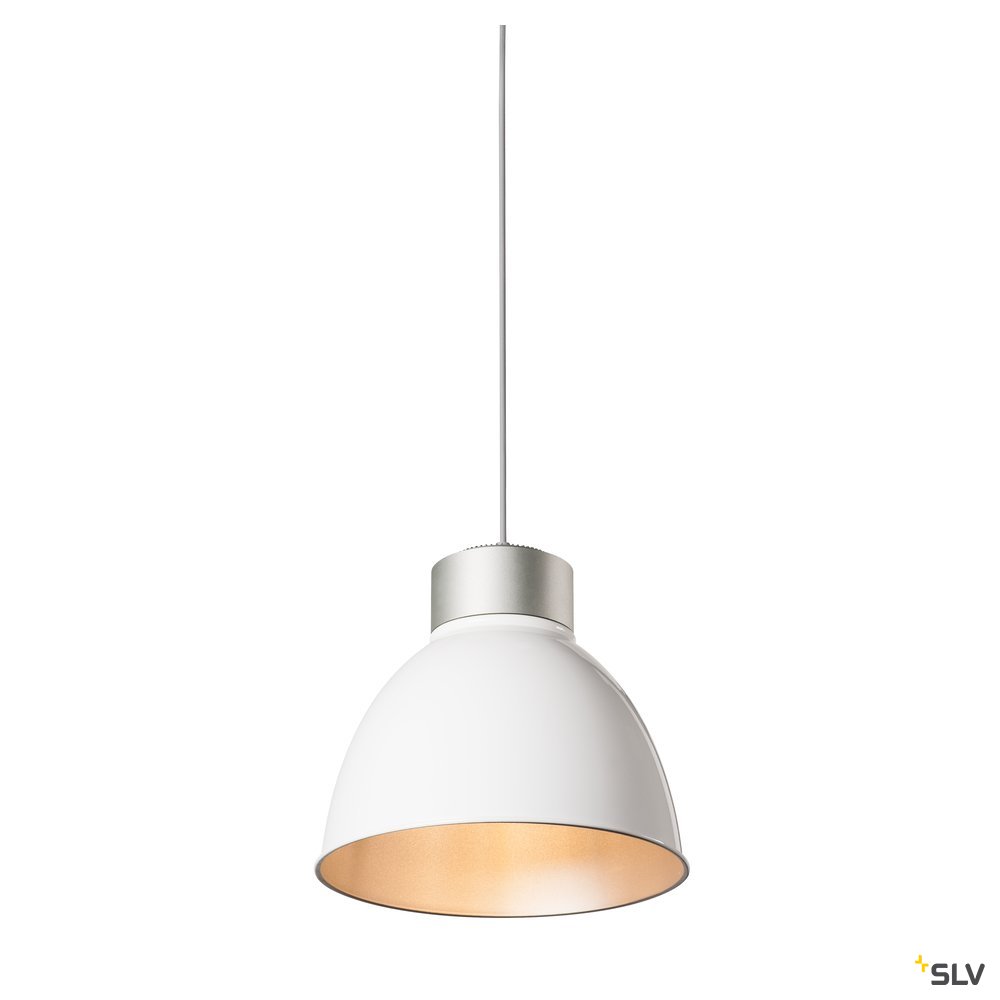 SLV PARA DOME E27, PD, Indoor Pendelleuchte, silber, max. 150W