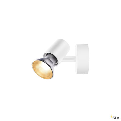 SLV SPOT E27, CW, Indoor Wand- und Deckenaufbauleuchte, weiß, max. 75W