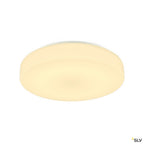 SLV LIPSY 40 Drum CW, LED Outdoor Wand- und Deckenaufbauleuchte, weiß, IP44 3000/4000K