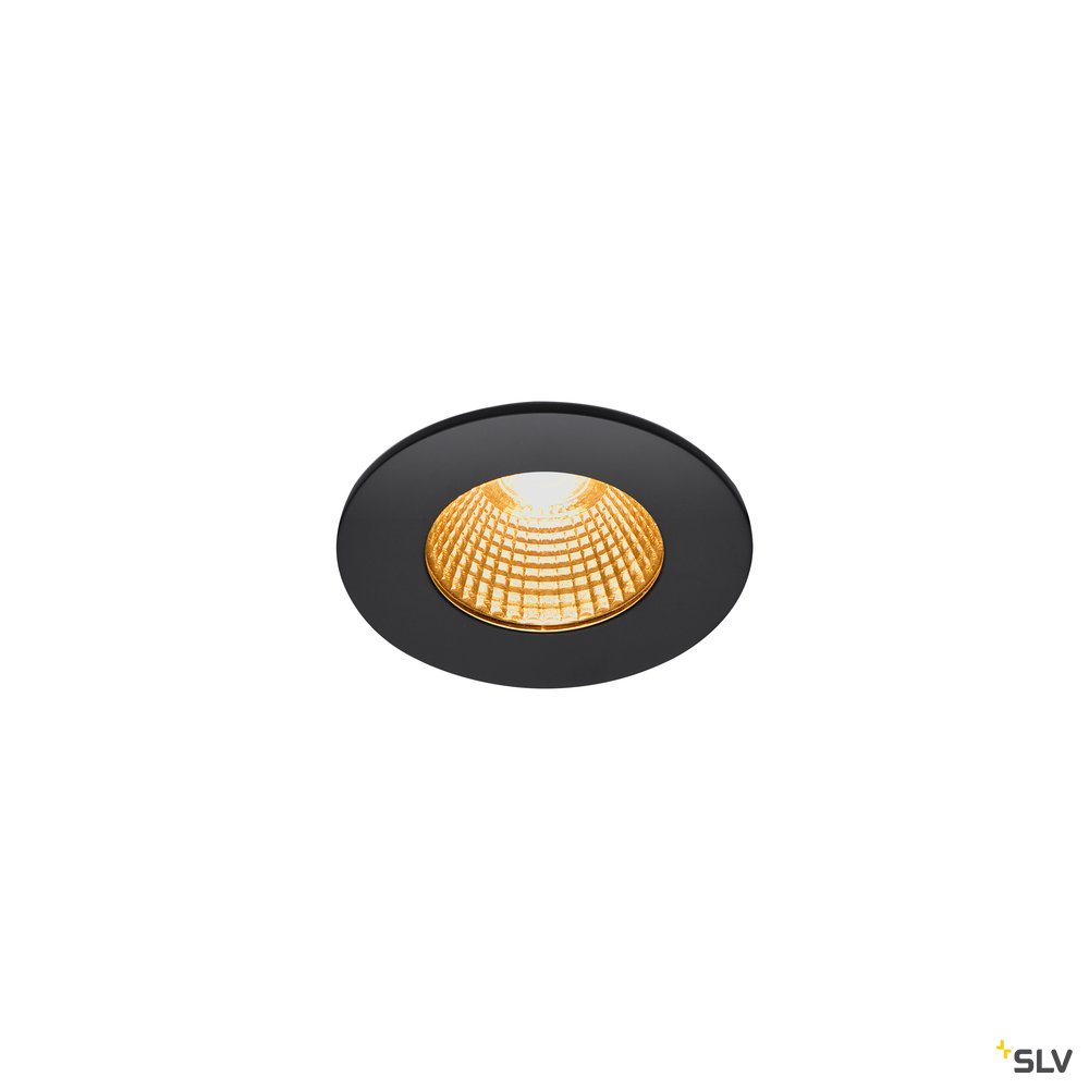 SLV PATTA-I, LED Outdoor Deckeneinbauleuchte, rund DL IP65 schwarz 1800-3000K