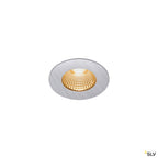 SLV PATTA-I, LED Outdoor Deckeneinbauleuchte, rund DL IP65 silber 1800-3000K