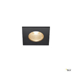 SLV PATTA-I, LED Outdoor Deckeneinbauleuchte, eckig DL IP65 schwarz 1800-3000K