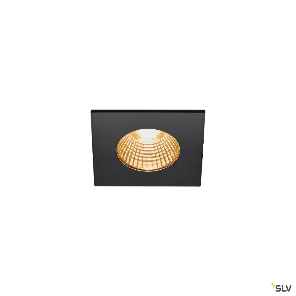 SLV PATTA-I, LED Outdoor Deckeneinbauleuchte, eckig DL IP65 schwarz 1800-3000K