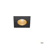 SLV PATTA-I, LED Outdoor Deckeneinbauleuchte, eckig DL IP65 schwarz 1800-3000K
