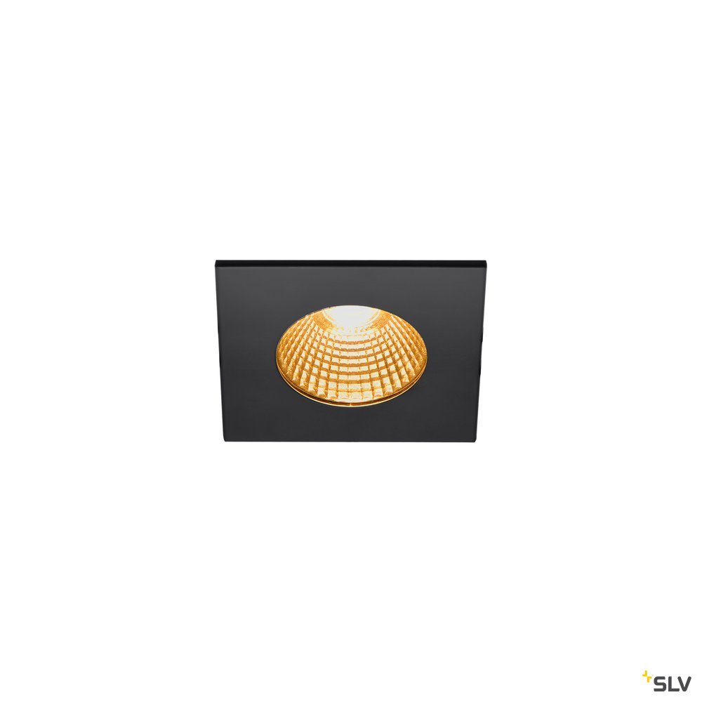 SLV PATTA-I, LED Outdoor Deckeneinbauleuchte, eckig DL IP65 schwarz 1800-3000K