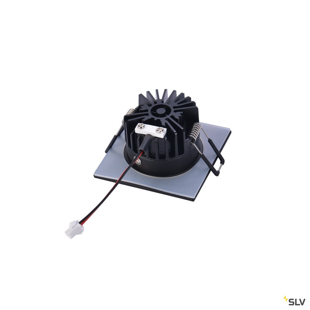 SLV PATTA-I, LED Outdoor Deckeneinbauleuchte, eckig DL IP65 schwarz 1800-3000K