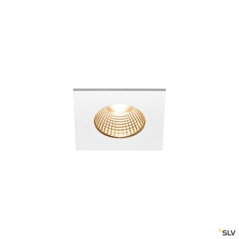 SLV PATTA-I, LED Outdoor Deckeneinbauleuchte, eckig DL IP65 weiß 1800-3000K
