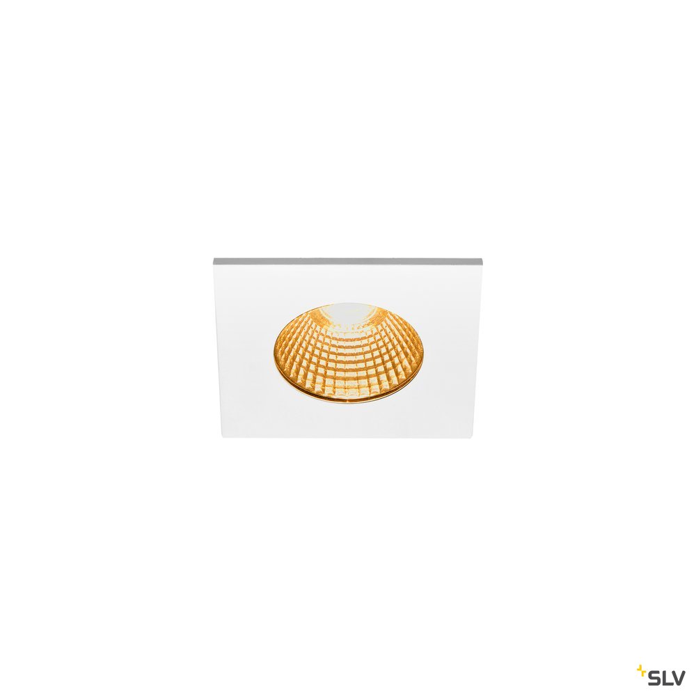 SLV PATTA-I, LED Outdoor Deckeneinbauleuchte, eckig DL IP65 weiß 1800-3000K