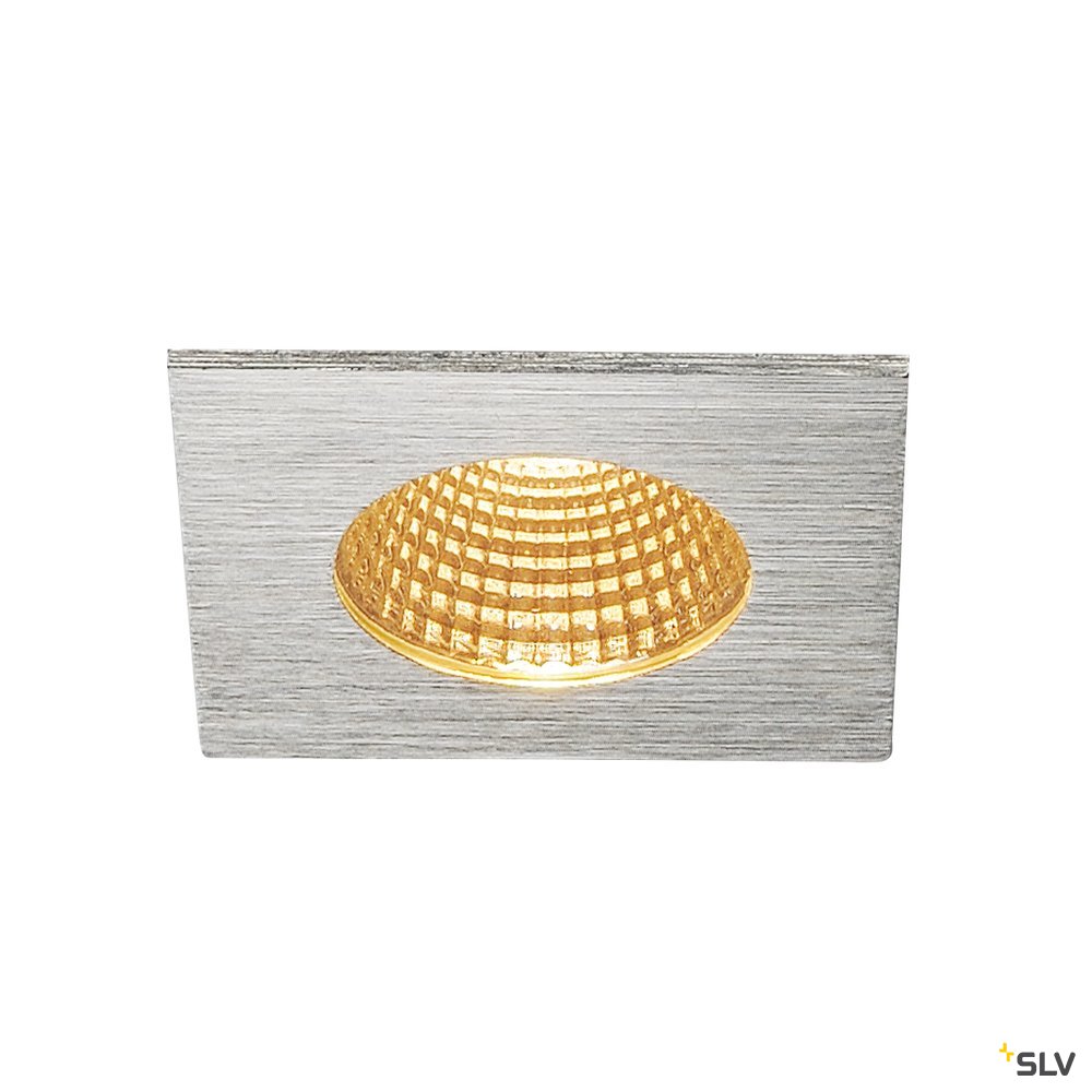 SLV PATTA-I, LED Outdoor Deckeneinbauleuchte, eckig DL IP65 silber 1800-3000K