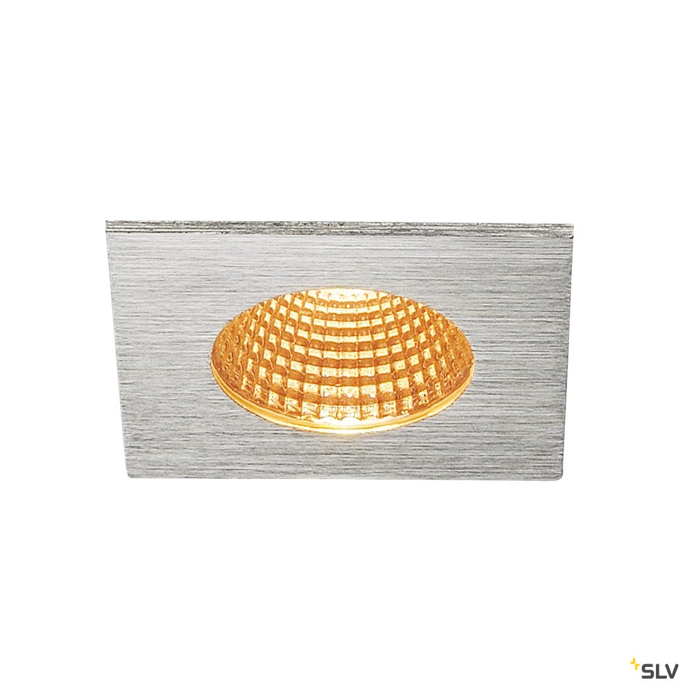 SLV PATTA-I, LED Outdoor Deckeneinbauleuchte, eckig DL IP65 silber 1800-3000K
