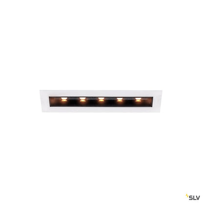 SLV MILANDO DL, LED Indoor Deckeneinbauleuchte, schwarz/weiß, 3000K, 800lm