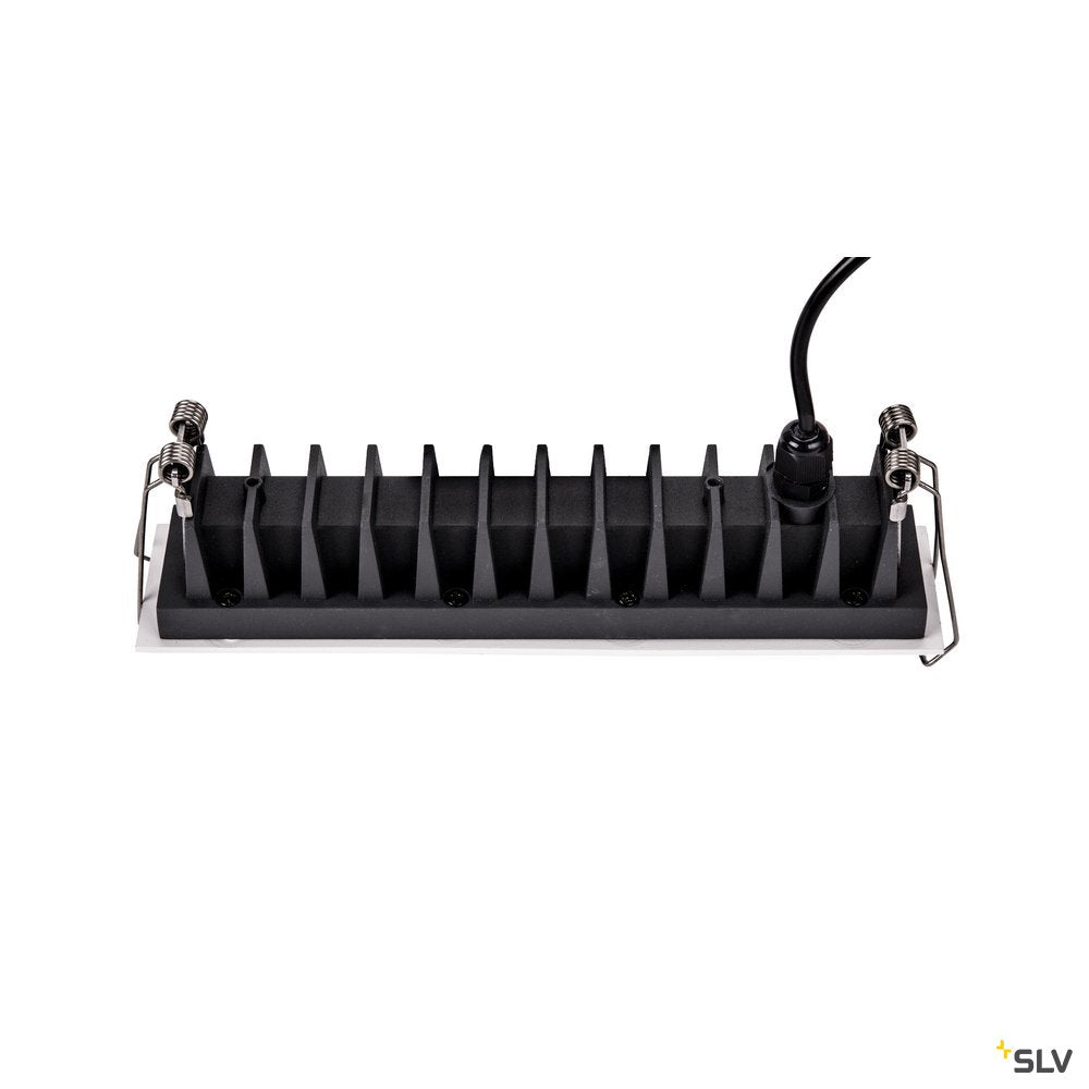 SLV MILANDO DL, LED Indoor Deckeneinbauleuchte, schwarz/weiß, 3000K, 800lm