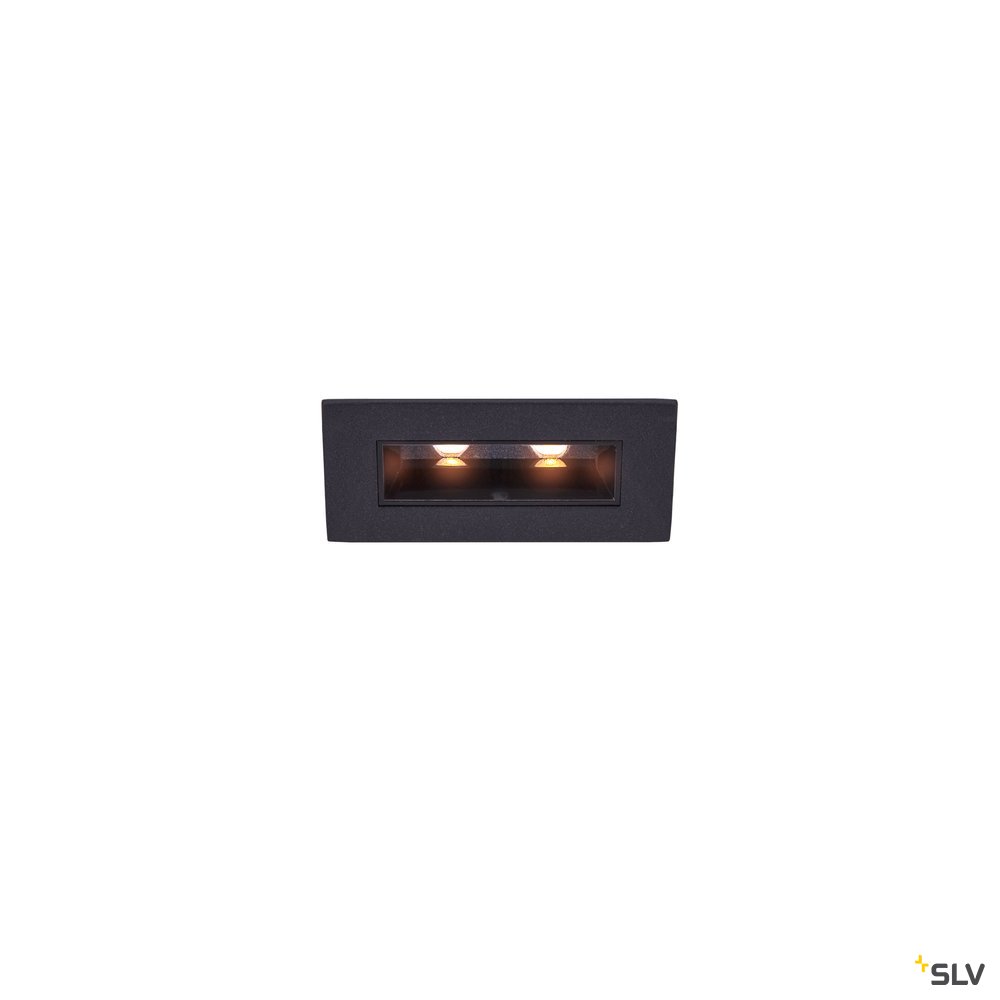SLV MILANDO DL, LED Indoor Deckeneinbauleuchte, schwarz, 3000K, 330lm