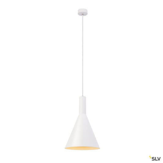 SLV PHELIA PD, Indoor Pendelleuchte, E27, weiß, max. 23W, 28cm
