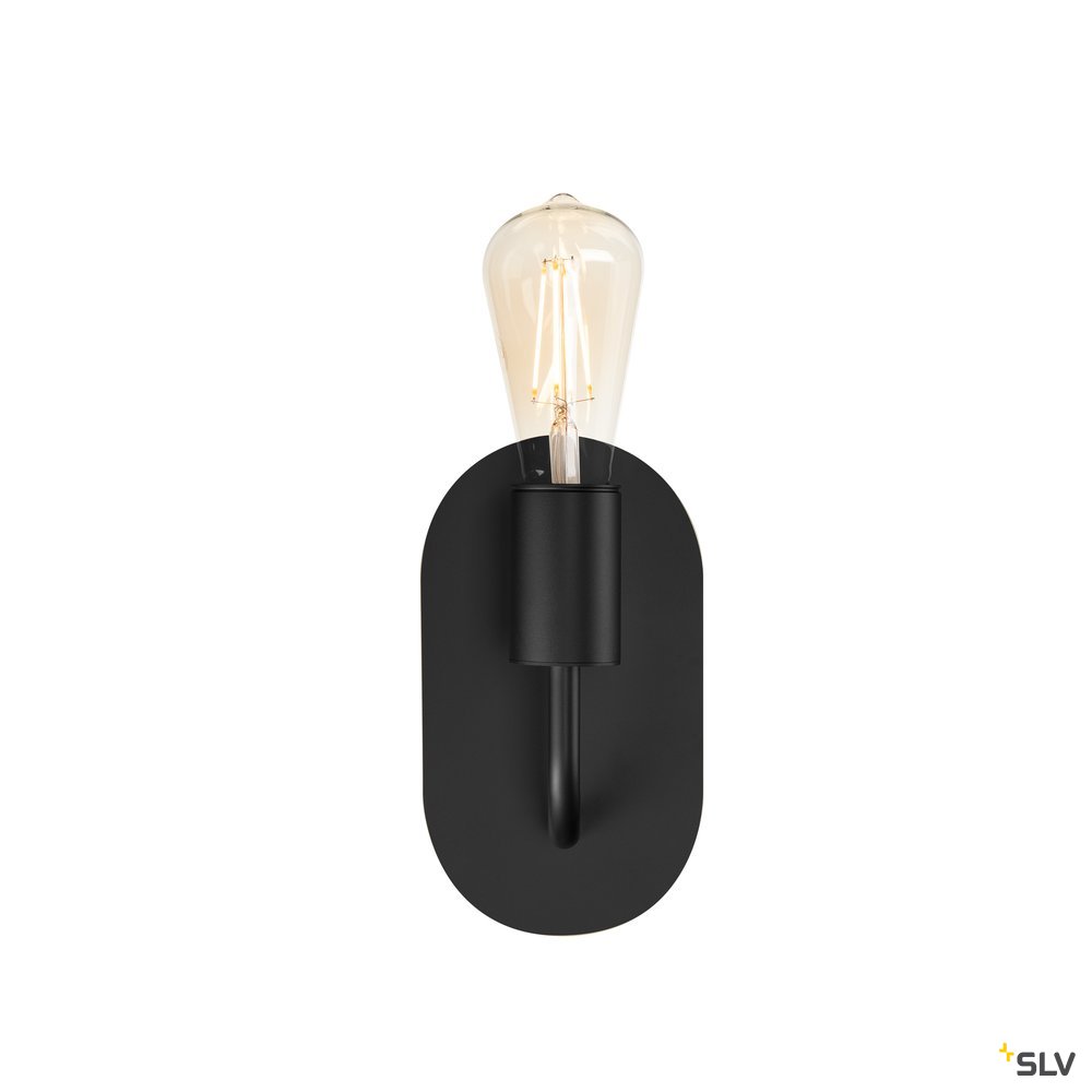 SLV FITU WL, Indoor Wandaufbauleuchte, E27, schwarz, max. 24W