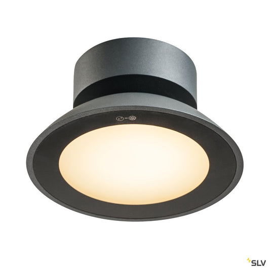 SLV MALU CL, LED Outdoor Deckenaufbauleuchte, anthrazit, IP44, 3000K