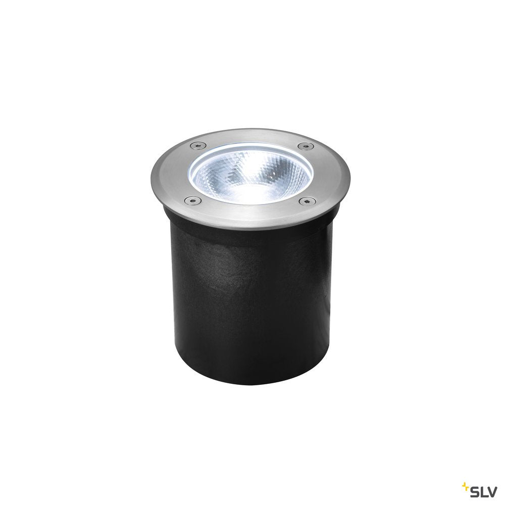 SLV ROCCI rund, Outdoor LED Bodeneinbauleuchte, Edelstahl 316, 4000K, IP67, 8,6W