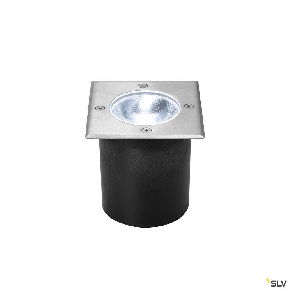 SLV ROCCI Square, Outdoor LED Bodeneinbauleuchte, Edelstahl 316, 4000K, IP67, 8,6W