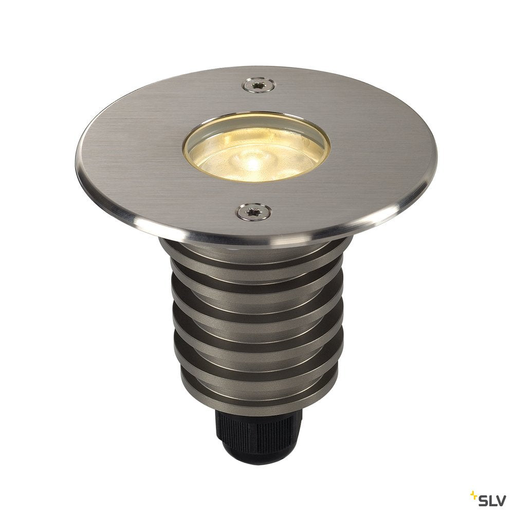 SLV DASAR® 920 Outdoor LED Bodeneinbauleuchte, rund Edelstahl 316 4000K IP67, 5,5W
