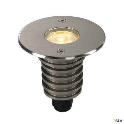 SLV DASAR® 920 Outdoor LED Bodeneinbauleuchte, rund Edelstahl 316 4000K IP67, 5,5W