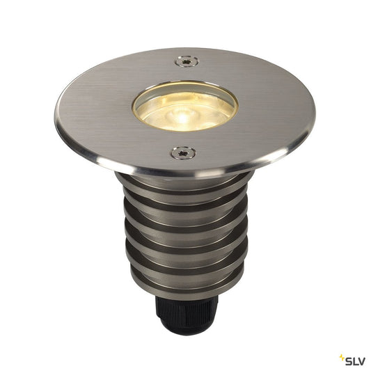 SLV DASAR® 920 Outdoor LED Bodeneinbauleuchte, rund Edelstahl 316 4000K IP67, 5,5W