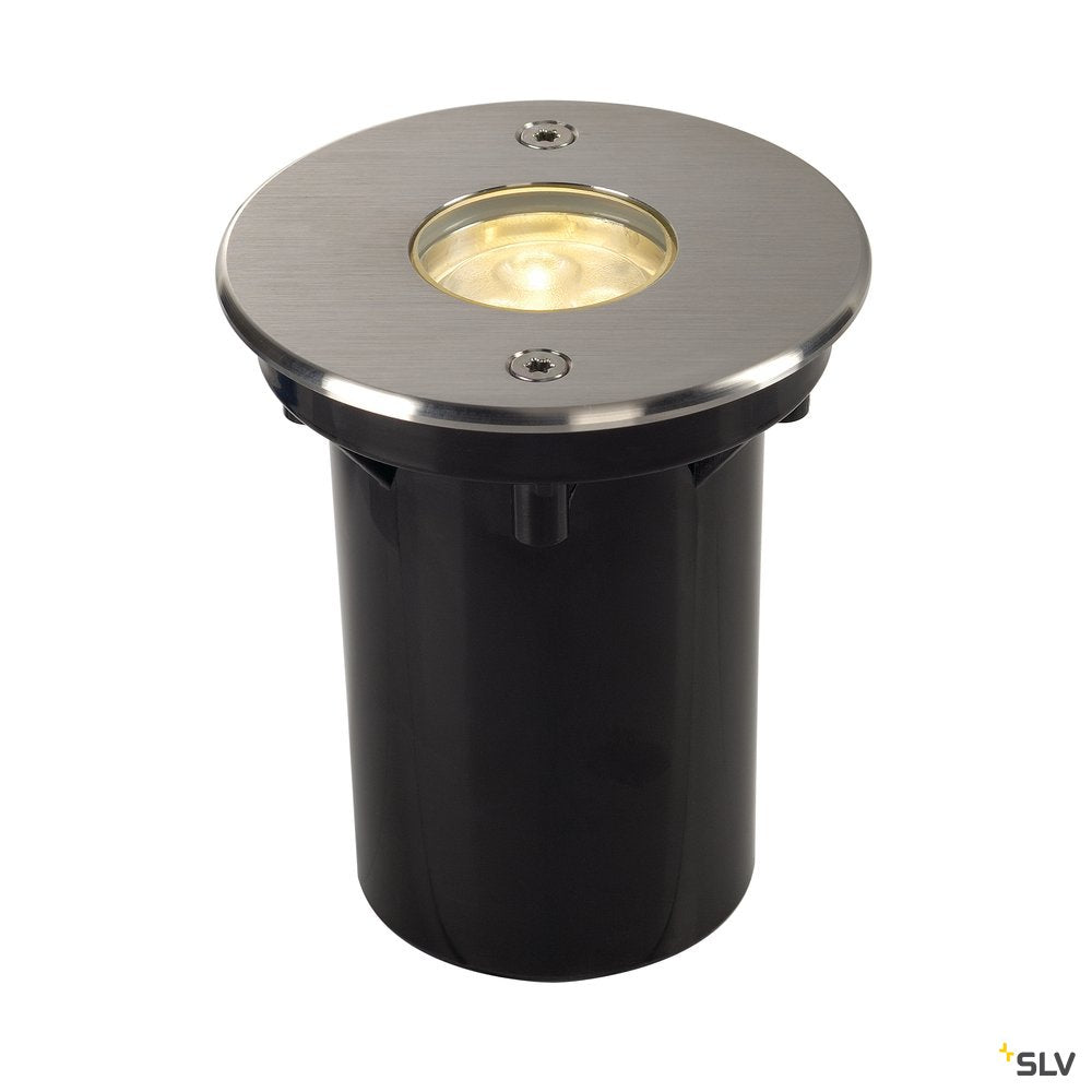 SLV DASAR® 920 Outdoor LED Bodeneinbauleuchte, rund Edelstahl 316 4000K IP67, 5,5W