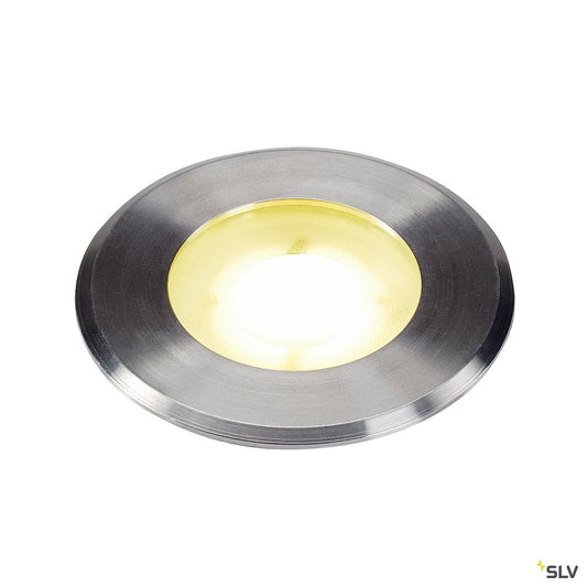 SLV DASAR® Flat, Outdoor LED Bodeneinbauleuchte, Edelstahl 304, 4000K, IP67, 4,3W