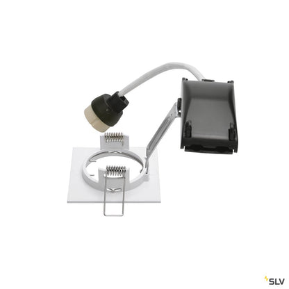 SLV PIKA QPAR51, quadratisch, Indoor Deckeneinbauleuchte, weiß, starr, max. 50W