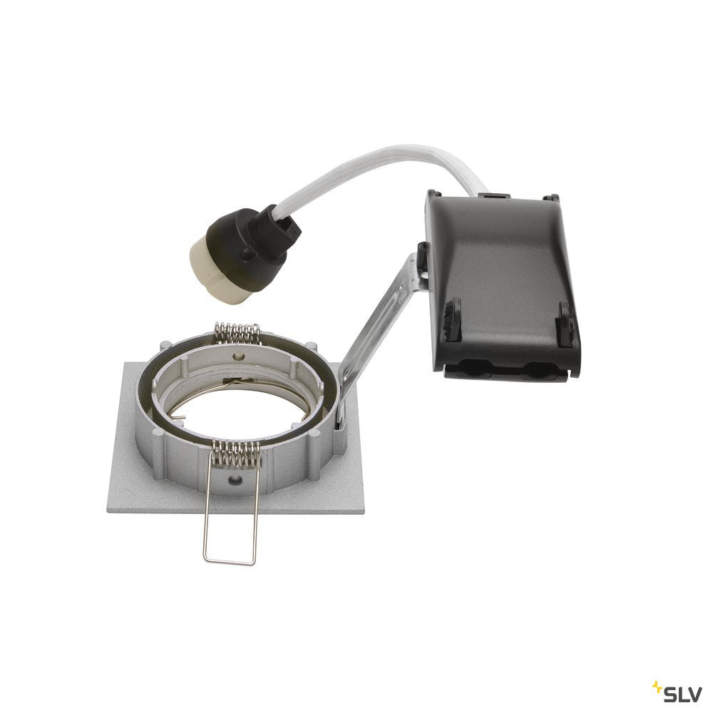 SLV PIKA QPAR51, quadratisch, eckig, Indoor Deckeneinbauleuchte, chrom, schwenkbar, max. 50W