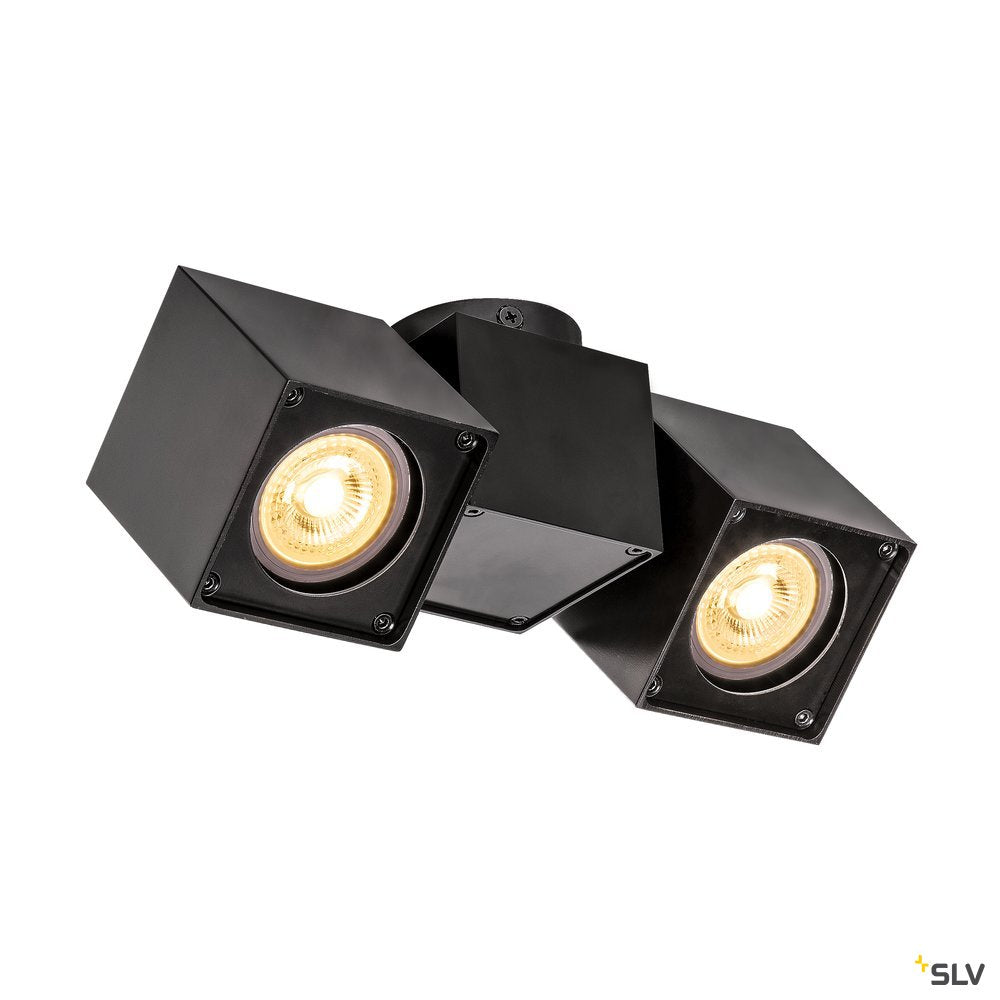 SLV ALTRA DICE CW, Indoor Wand- und Deckenaufbauleuchte, double, QPAR51, schwarz
