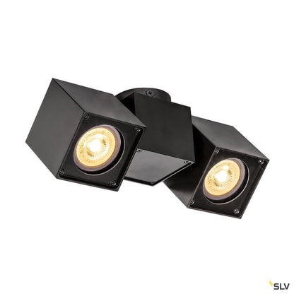 SLV ALTRA DICE CW, Indoor Wand- und Deckenaufbauleuchte, double, QPAR51, schwarz