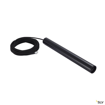 SLV FITU PD E27 Indoor Pendelleuchte schwarz 5m Kabel mit offenem Kabelende