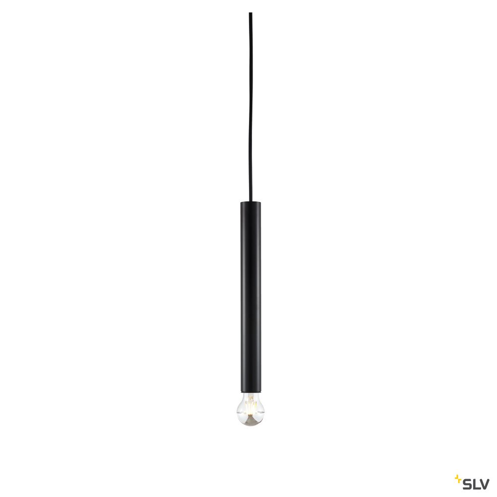 SLV FITU PD E27 Indoor Pendelleuchte schwarz 5m Kabel mit offenem Kabelende