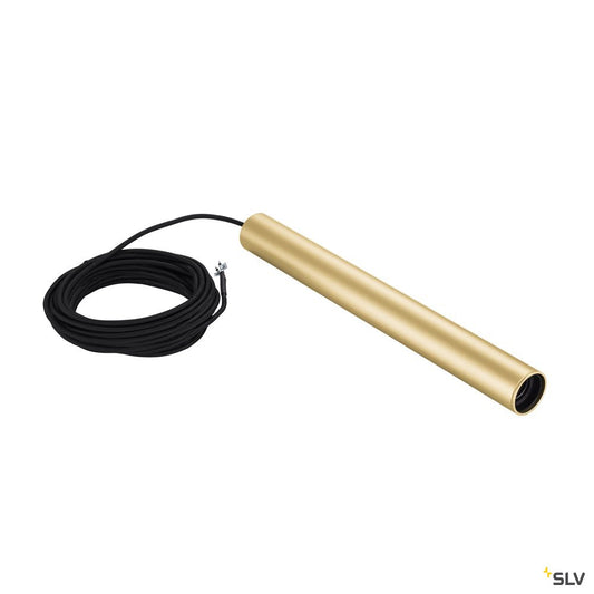 SLV FITU PD E27 Indoor Pendelleuchte messing 5m Kabel mit offenem Kabelende