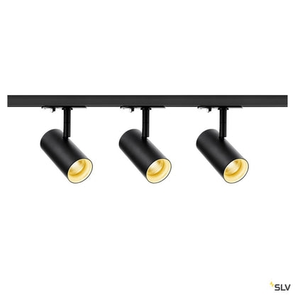 SLV 1Ph NOBLO SPOT SET 2700K schwarz inkl. drei Spots, zwei Schienen je 1m, einem Einspeiser sowie einem Längsverbinder