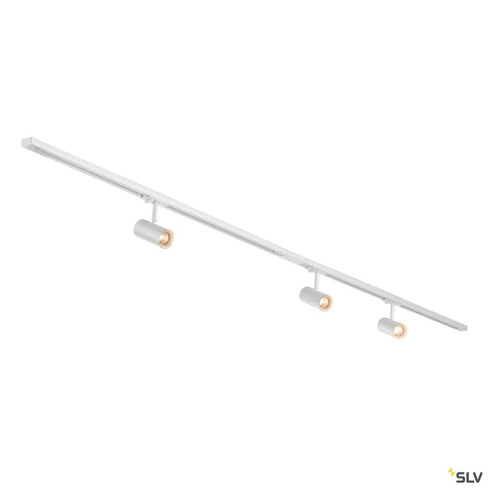 SLV 1Ph NOBLO SPOT SET 2700K weiß inkl. drei Spots, zwei Schienen je 1m, einem Einspeiser sowie einem Längsverbinder