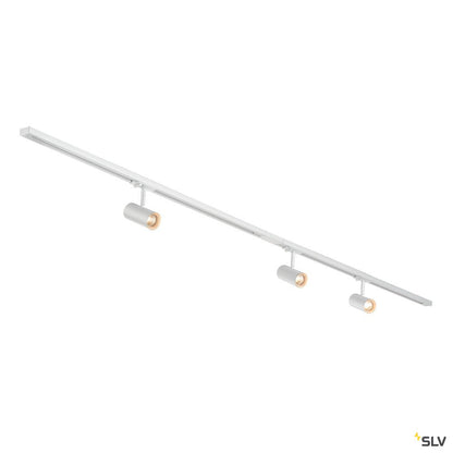 SLV 1Ph NOBLO SPOT SET 2700K weiß inkl. drei Spots, zwei Schienen je 1m, einem Einspeiser sowie einem Längsverbinder