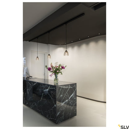 SLV PARA CONE GL GU10, Pendelleuchte schwarz / transparent