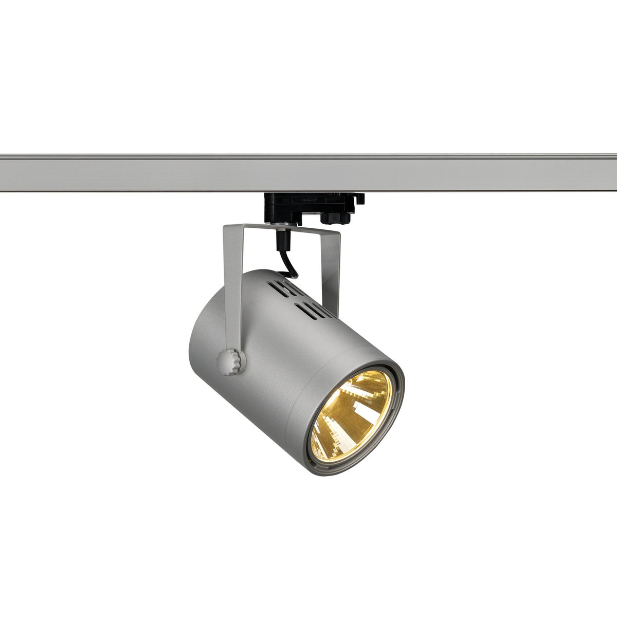 SLV EURO SPOT LED, 20W COB LED, grau, 36°, 3000K, inkl. 3P.-Adapter