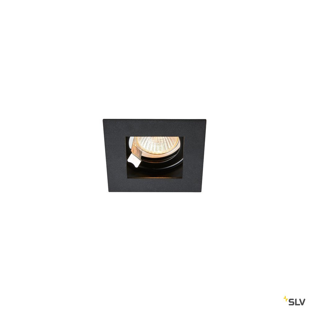 SLV INDI REC 1S QPAR51 Indoor Deckeneinbauleuchte schwarz eckig GU10 max 50W