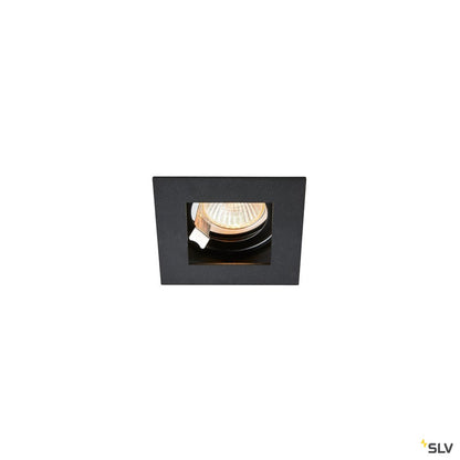 SLV INDI REC 1S QPAR51 Indoor Deckeneinbauleuchte schwarz eckig GU10 max 50W