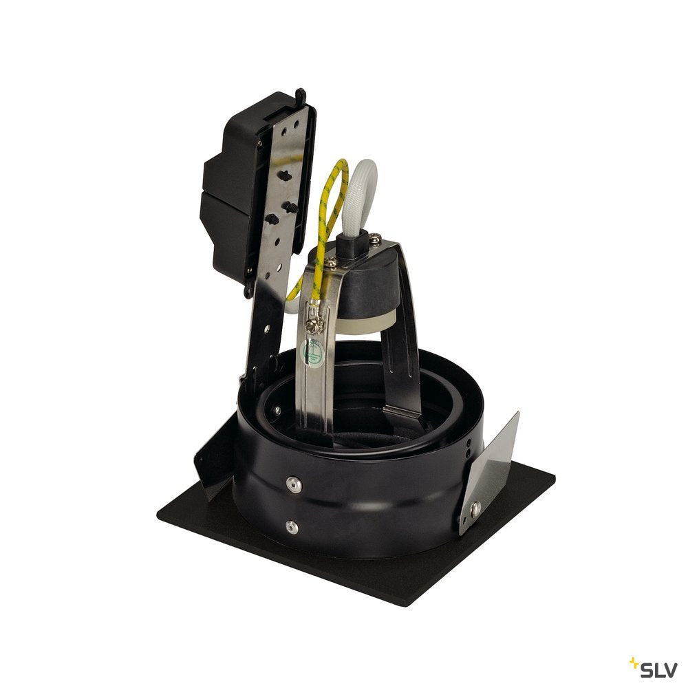SLV INDI REC 1S QPAR51 Indoor Deckeneinbauleuchte schwarz eckig GU10 max 50W