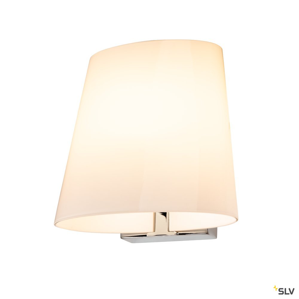SLV COUPA QT14 Indoor LED Wandaufbauleuchte chrom satiniertes Glas