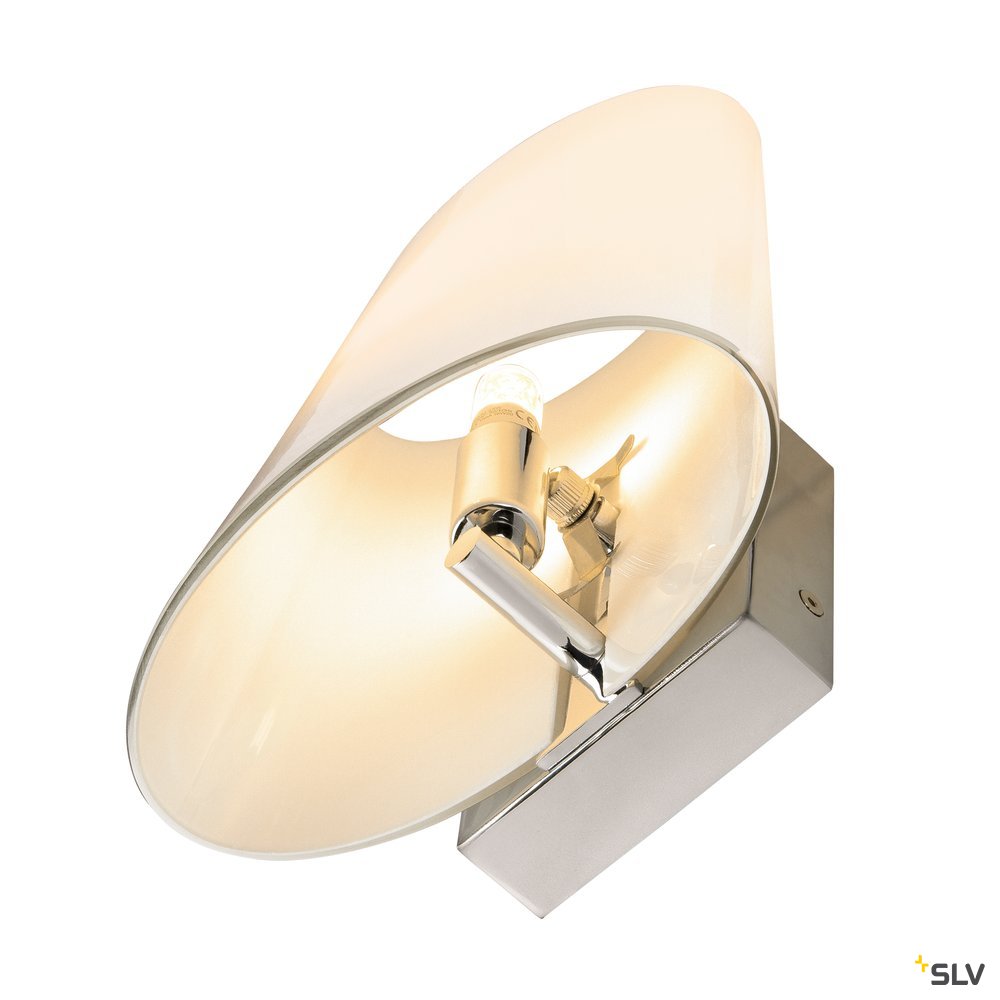 SLV COUPA QT14 Indoor LED Wandaufbauleuchte chrom satiniertes Glas