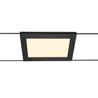 SLV PLYTTA rectangular, Seilleuchte für TENSEO Niedervolt-Seilsystem, 2700K, schwarz