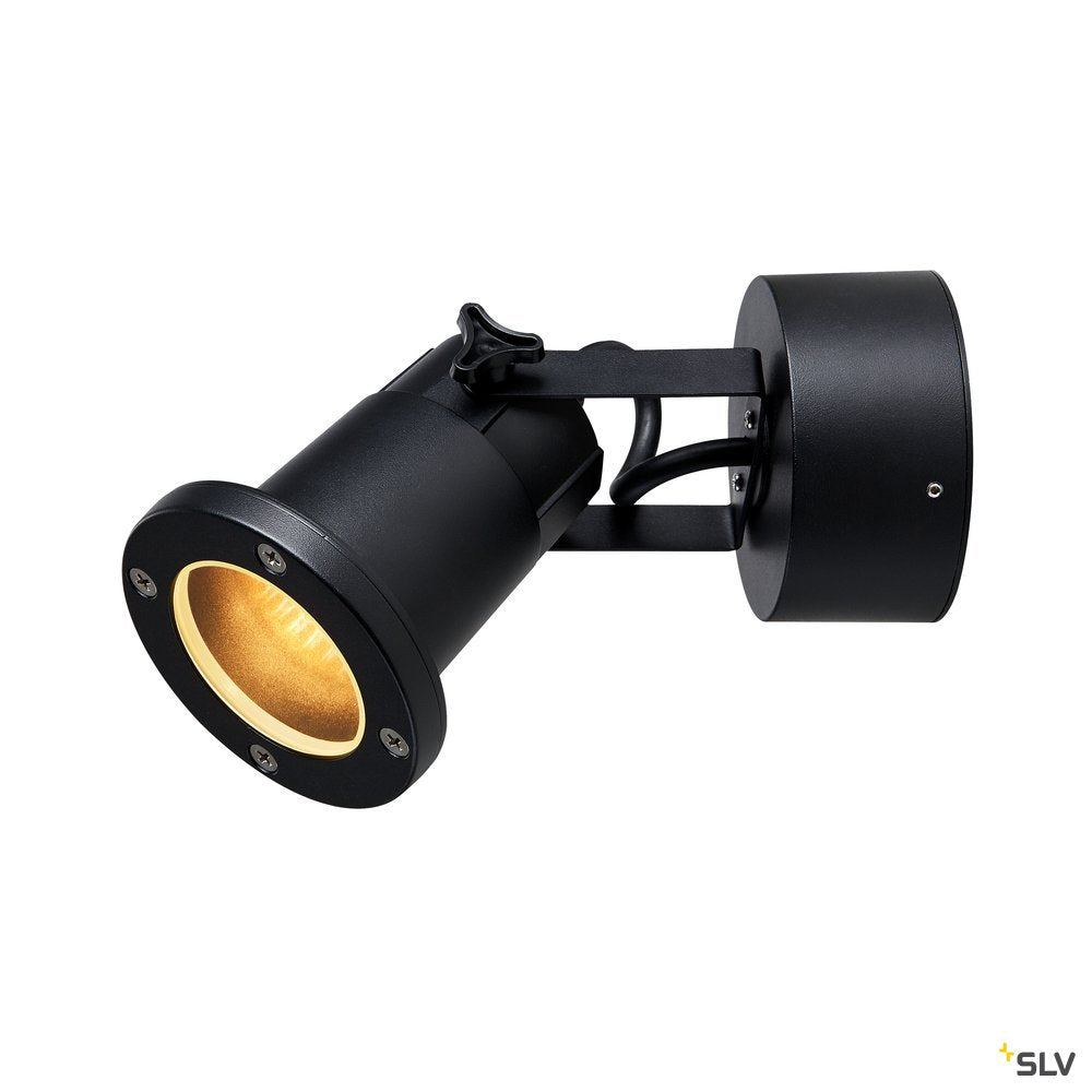 SLV NAUTILUS WL QPAR51 Outdoor Wandaufbauleuchte schwarz